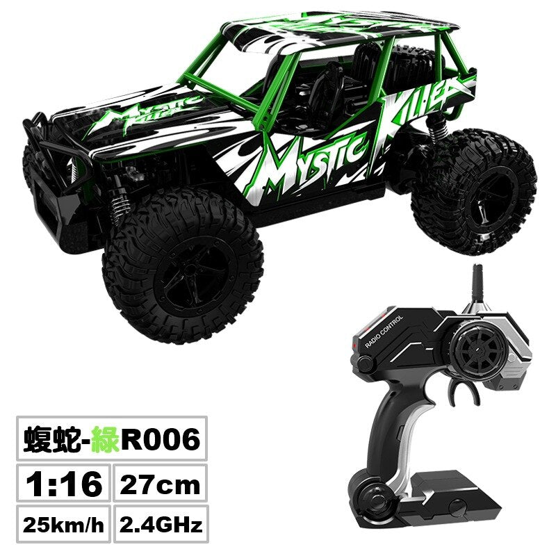 1:16 RC Car 2.4G Electric Remote Control Model Children Rear Wheel Drive Crawler Bigfoot Off Road Cars Outdoor Toys For Boy Gift