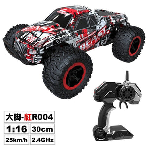 1:16 RC Car 2.4G Electric Remote Control Model Children Rear Wheel Drive Crawler Bigfoot Off Road Cars Outdoor Toys For Boy Gift