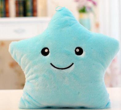 1 Piece 40*35cm Stuffed Dolls Soft Lighting Pillow Star Heart  Light Colorful Pillows Cushion Office Popular Plush Toys