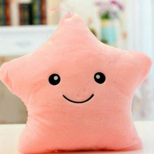 1 Piece 40*35cm Stuffed Dolls Soft Lighting Pillow Star Heart  Light Colorful Pillows Cushion Office Popular Plush Toys