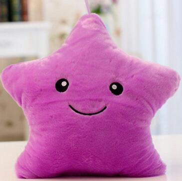 1 Piece 40*35cm Stuffed Dolls Soft Lighting Pillow Star Heart  Light Colorful Pillows Cushion Office Popular Plush Toys