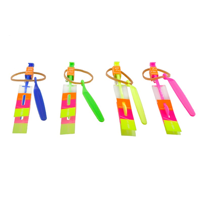 100Pcs/lot or 200pcs Light Arrow Flying Toy LED Light Flash Toys Party Fun Gift Rubber Band Catapult