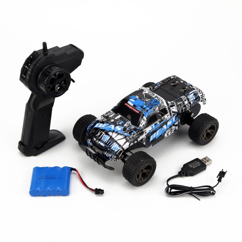 2.4GHz 1:18 Electric RC Car 2 WD Remote Control Off Road Cars Shock Absorber / Impact-resistant PVC Shell Toy Car for Children