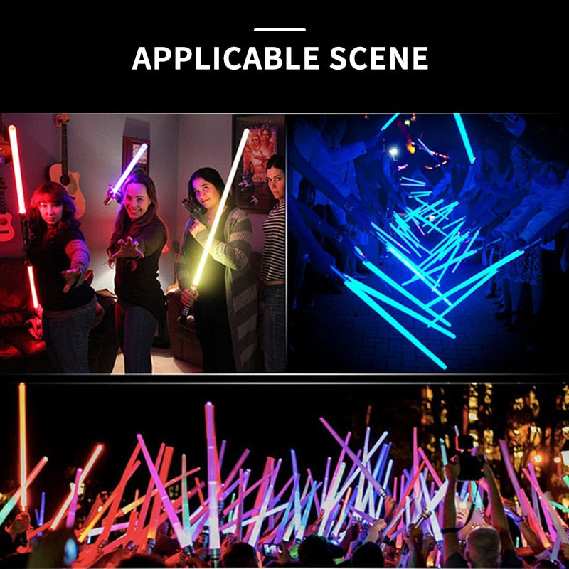 2PCS Laser Lightsaber Boy Gril Toys Darth Vaders Sword Cosplay Bow Toy Double Light Saber Sword Toys With Sound Laser Xmas Gifts