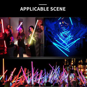 2PCS Laser Lightsaber Boy Gril Toys Darth Vaders Sword Cosplay Bow Toy Double Light Saber Sword Toys With Sound Laser Xmas Gifts