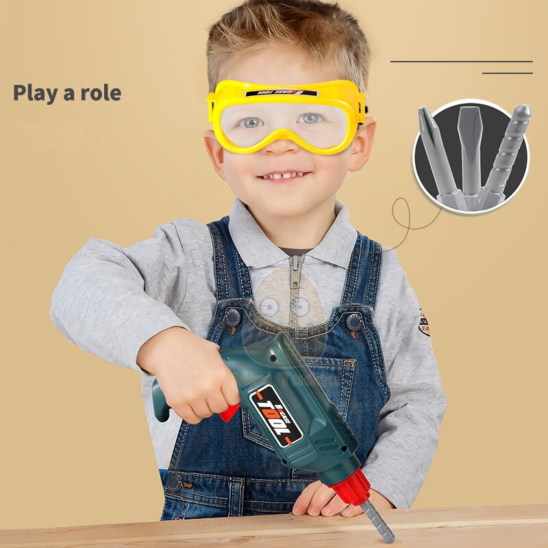 Children Simulation Repair Tool Set Plastic Pretend Play Screwdriver Disassembly Game Learning Educational Toys For Boys Girls