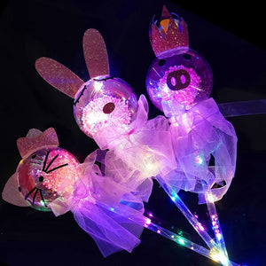 Concert Magic Stick LED Toys Star Ball Fairy Stick Colorful Cartoon Wave Ball Flash Wand Children Toys Party Light Sticks Con