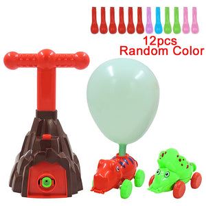 Educational Science Experiment Toy Inertial Power Balloon Car Toy Puzzle Fun Inertial Power Car Balloon Toys for Children Gift