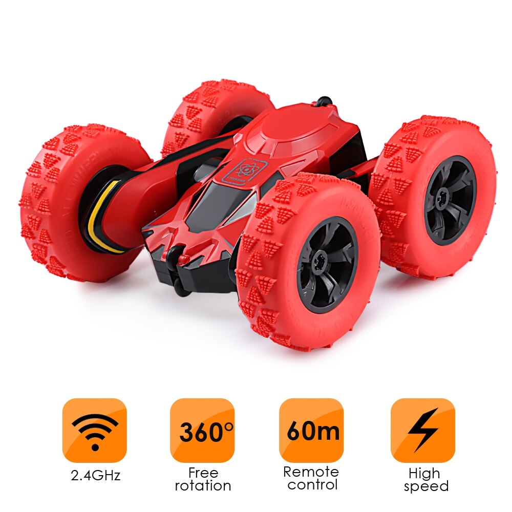 Electric Remote Control 2.4Ghz RC Car 360 Degree Trick Casters Revolving Arms Double Sided Off Road Kids Car Toys for Children