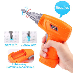 Kids Tool Toys Electric Drill Screws Toy Plastic Simulation Maintenance Tool Educational Toy Pretend Play Tool Toys for Boys