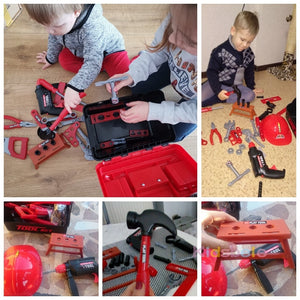 Kids Toolbox Kit Educational Toys Simulation Repair Tools Toys Drill Plastic Game Learning Engineering Puzzle Toys Gifts For Boy