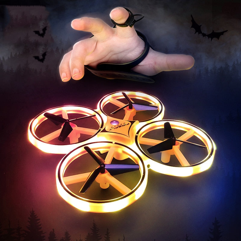 LED Luminous toys Gesture Aircraft Quadcopter Electronic Infrared Induction Aircraft Remote Control Toys UFO Drone Children Gift