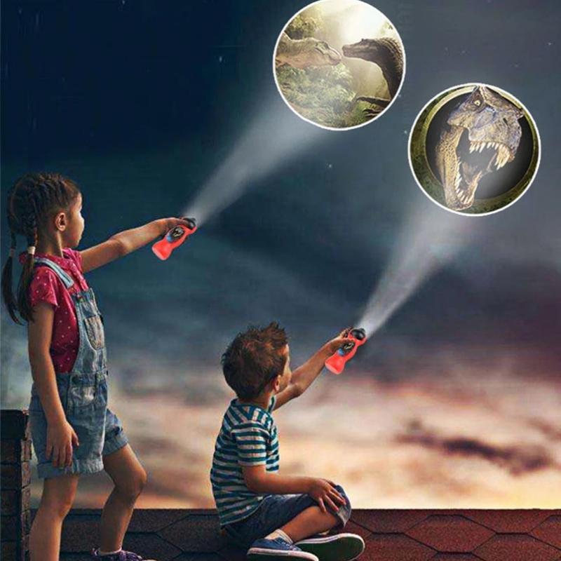 Projection Flashlight Children Projector Light Cartoon Dinosaur Seaworld Girl Light Bedtime Learning Sleeping Toys for Children