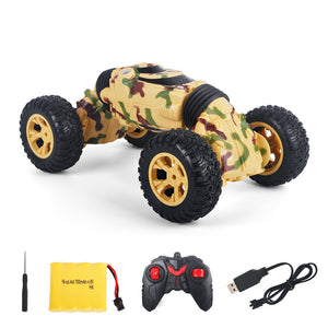 RC Car 2.4G 4WD Monster Vehicle 1:16 Bigfoot Double sided Driving Remote Control Electric Deformation Monster Cars Toys for Boys