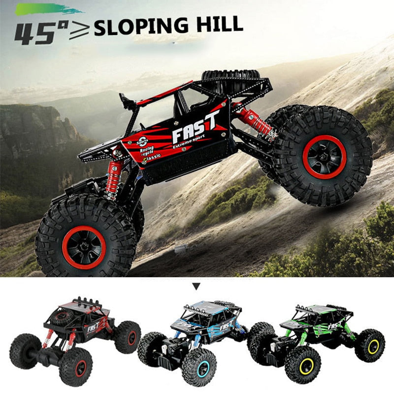 RC Car 4WD 2.4GHz Climbing Car 4x4 Bigfoot Car Remote Control Model Off-Road Vehicle Outdoor Toys For Boy Kids Gift