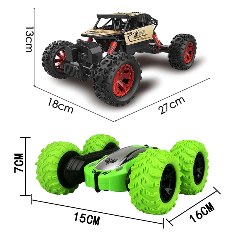 RC Cars 4WD Double Motors Drive 2.4G Electric Radio Remote Control Off-Road Climbing Bigfoot Car Kid Gift Toys for Boy