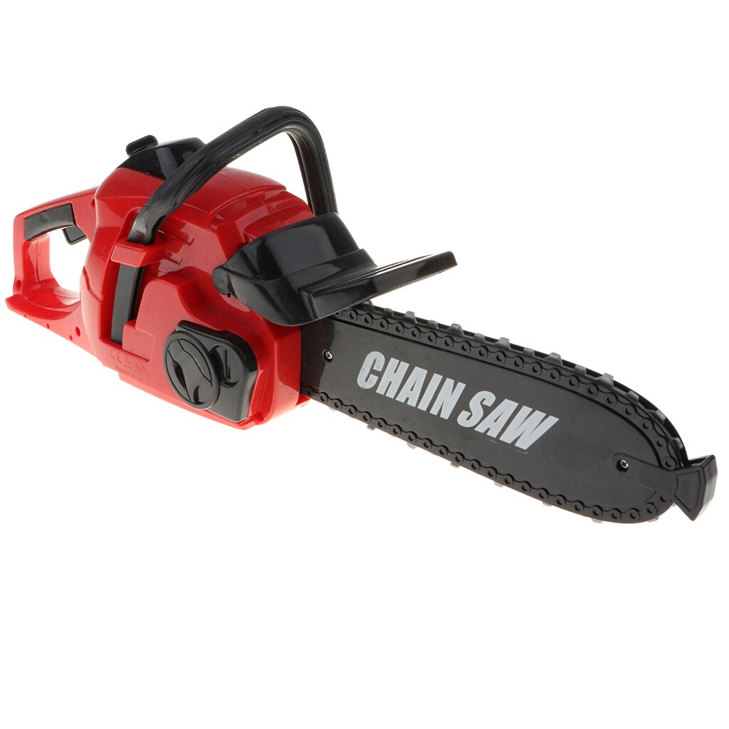 Rotating Plastic Toy Chainsaw Realistic Saw Sound Power House Garden Tool Pretend Play Toys for Boys Kids Gifts