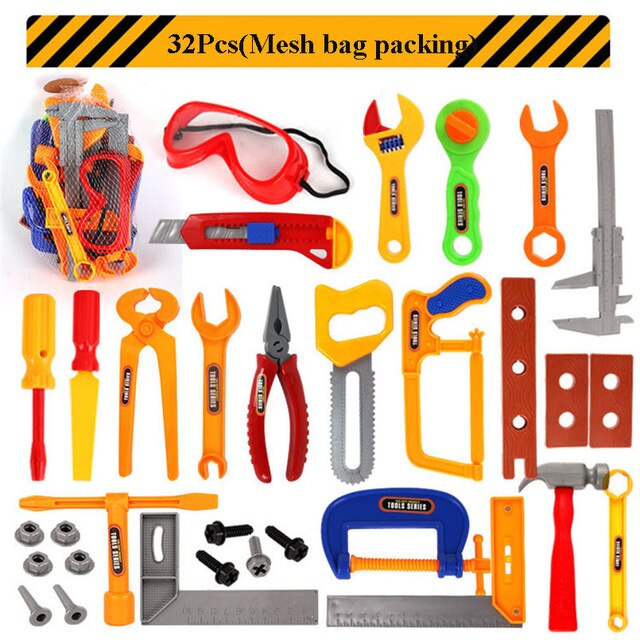 Similation Repair Tools Pretend Play Toy For Boys Building Tool Kits Set Drill Engineer Maintenance Plastic Children Gifts