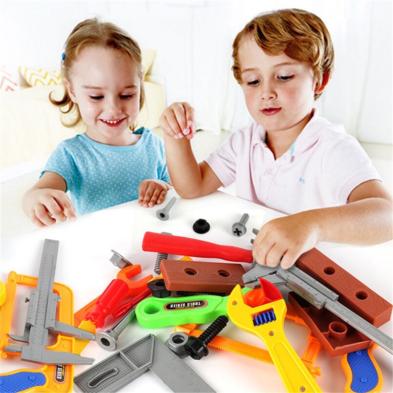 Similation Repair Tools Pretend Play Toy For Boys Building Tool Kits Set Drill Engineer Maintenance Plastic Children Gifts