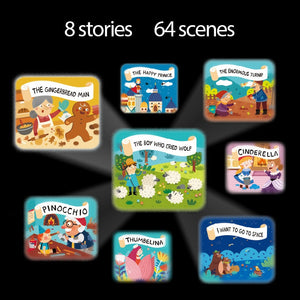 Storybook Torch Projector Kaleidoscope Kids Light Up Baby Toys Kids Learning Educational Toys For Children Fairy Tales Gift