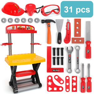 Toolbox Kit Educational Toys for Kids Simulation Repair Tool Toys Plastic Drill Game Learing Engineering Toys Gifts for Boys GYH