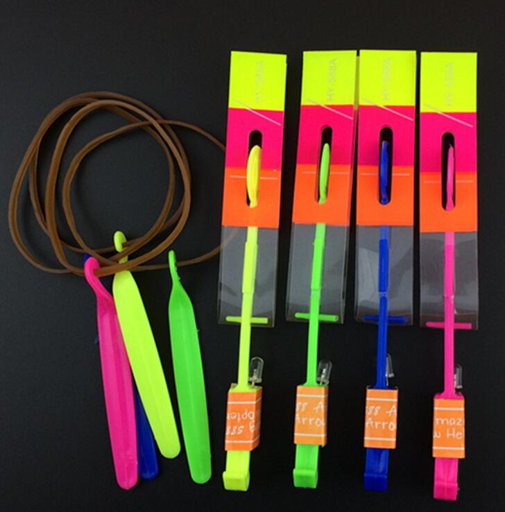 baby toy 100Pcs/lot or 50pcs y-shape random color Light Arrow Flying Toy LED Lighting Flash Toys Party Fun Gift Catapult