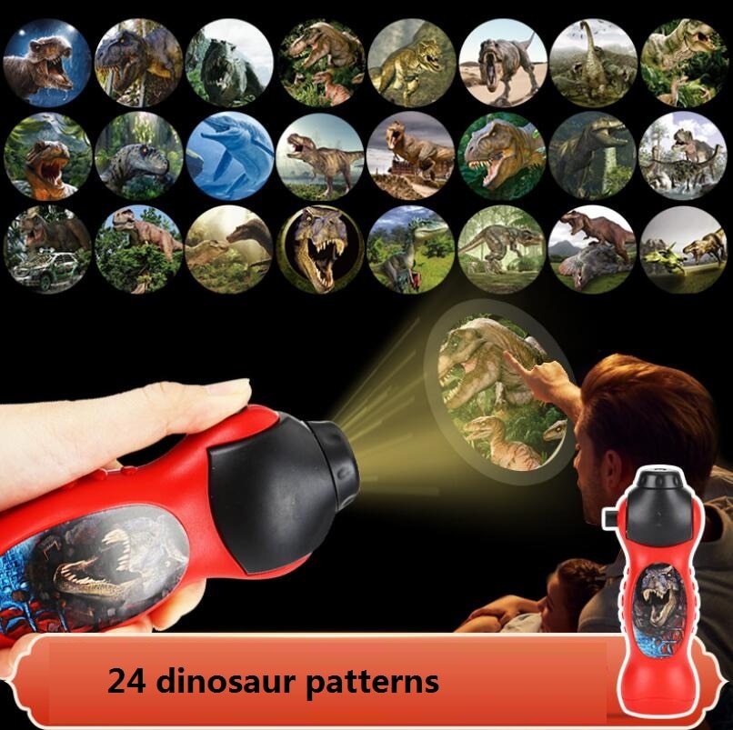 kids gift dinosaur projection flashlight Indominus patterns electronic light-emitting toy Flashlight Projector Learning Fun Toys